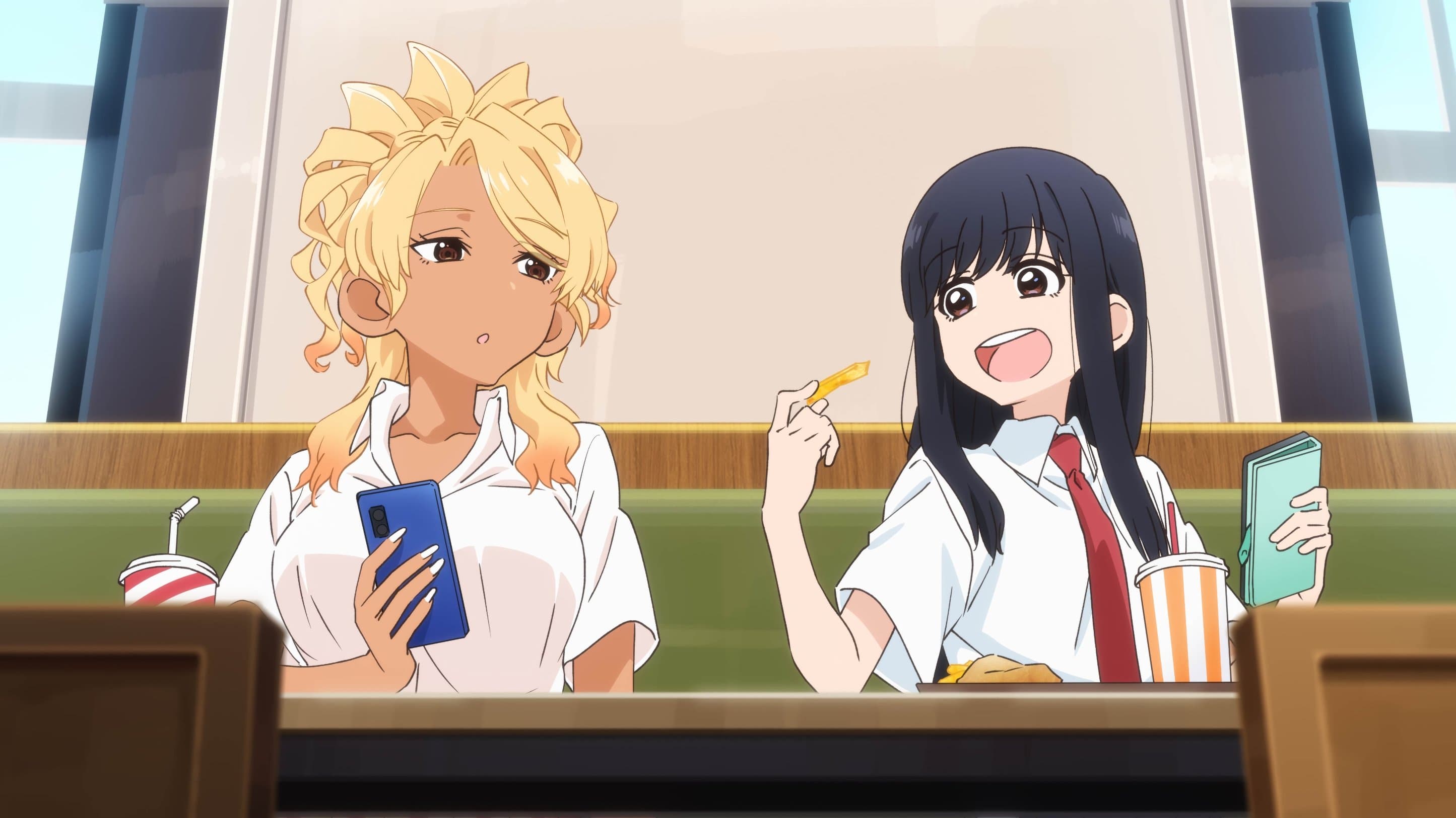 푸드코트에서, 내일 또 봐.